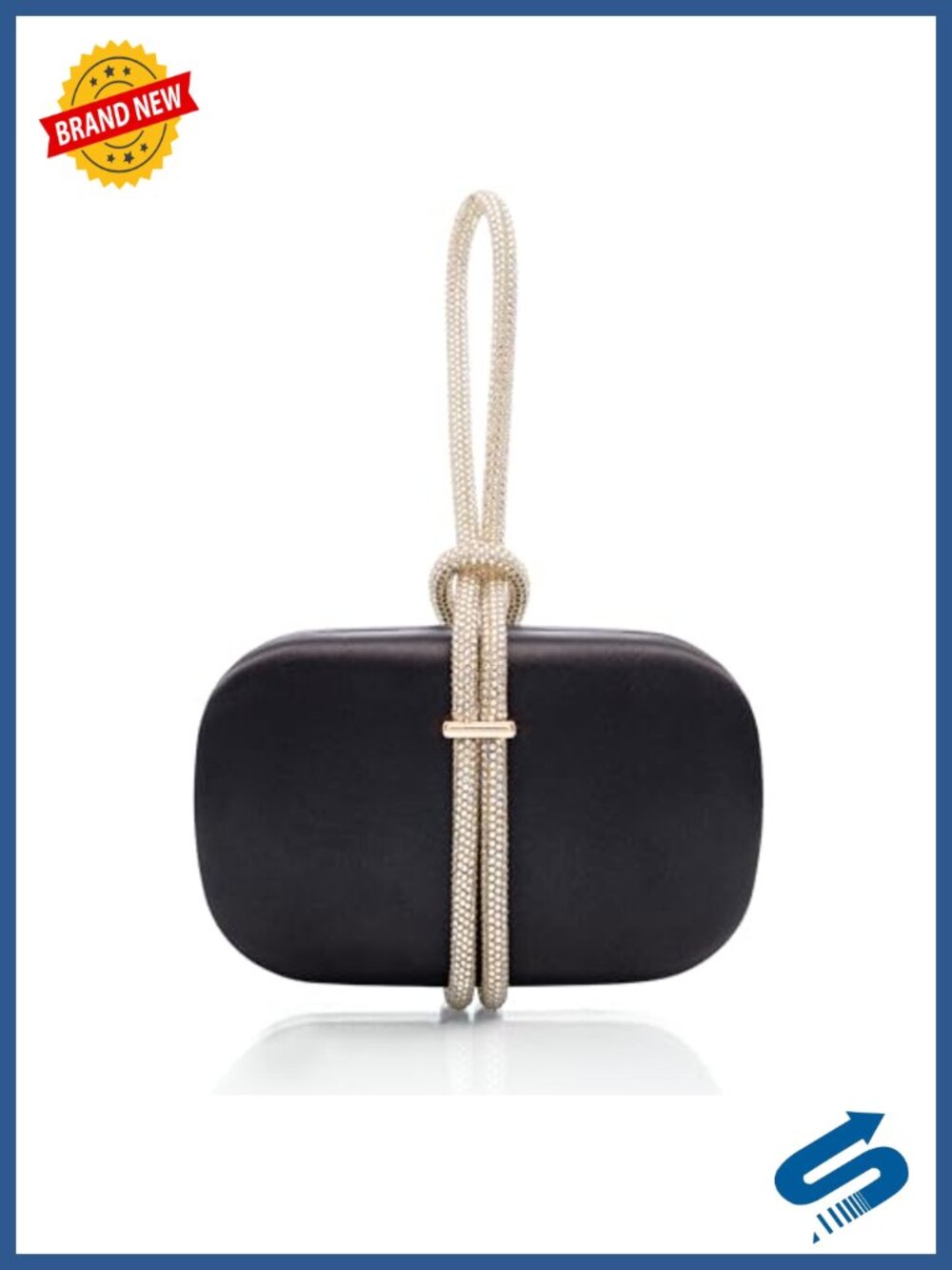 Rhinestone Wristlet Clutch Velvet Evening Bag Detachable Chain Wedding Prom